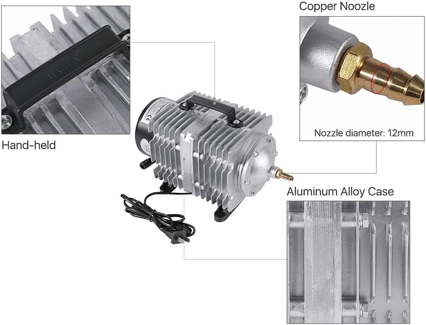 Cloudray 135W luchtcompressor elektrische magnetische luchtpomp voor CO2 lasergravure snijmachine