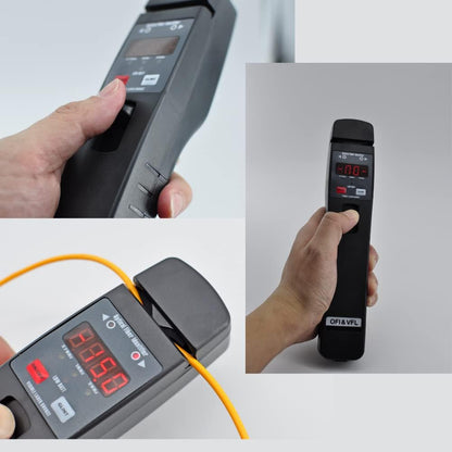 Glasvezel identificatie met visuele fout locator voor 0,25 mm 0,9 mm 3,0 mm vezel, Live Optical Fiber Identifier 800-1700 nm een belangrijke operatie (TMOFI-401)
