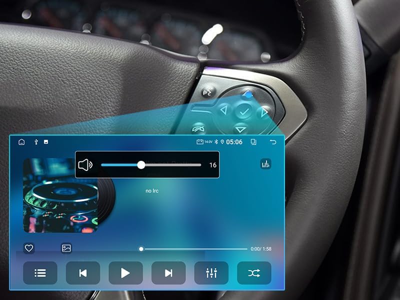 2G 64G Android 14 Car Stereo Android Multimedia Radio for Peugeot 107/Toyota Aygo/Citroen C1 2004-2014 Wireless Carplay, Android Auto GPS Navigation SWC+ Backup Camera