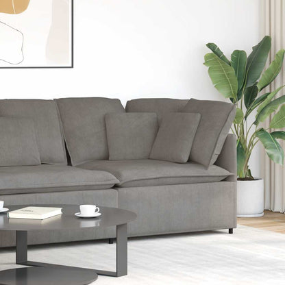 Modulaire Bank – Modulair Sofa – Hoekbank – Zithoek – Loungesofa – Lichtgrijs – Corduroy Stof – Metalen Frame – Zacht Zitcomfort