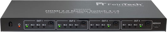 FeinTech VMS04400 HDMI 2.0 Matrix Switch 4x4 met Scaler 4 in/Out 4K 60Hz Ultra HD 18Gbps