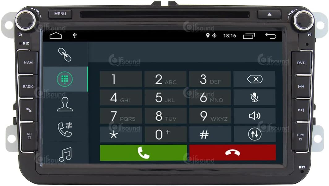 Autoradio – Auto Radio – Car Stereo – Multimedia Speler – Inbouwradio – 8 Inch Touchscreen – Android GPS Bluetooth WiFi USB DAB+ CarPlay Android Auto