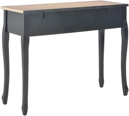 vidaXL Side Table with 3 Drawers Black Dressing Table Makeup Table Bedroom Table