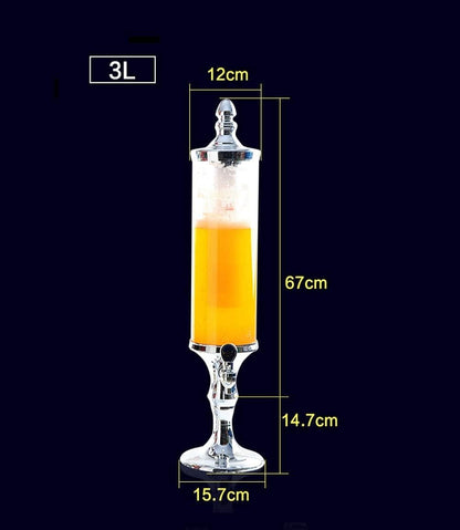 Dispenser - Beverage dispenser - Beer tower dispenser - 3L - Beautiful appearance - Gold