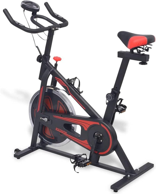 Spinningfiets – Hometrainer – Fitnessfiets – Indoor Bike – Cardiofiets – Verstelbaar Zadel en Stuur – Stil Met 15 Kg Inertiegewicht