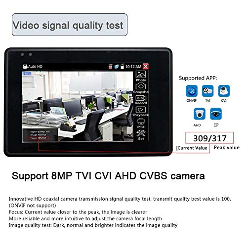 IPC Camera Tester Monitor CCTV IP Camera H.265 4K IP 8MP TVI CVI AHD Analoge 5-in-1 Pols CCTV Test Monitor WIFI