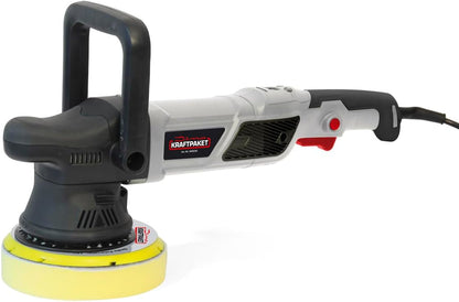 Dino Kraftpaket, 15-950 W, excentrische polijstmachine, 12-traps, met LCD-display en geheugenfunctie, set met polijstspons, polijstschijf, tas voor auto, boot, XL-HUB