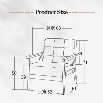 Fauteuil – Sessel – Stoel – Leunstoel – Lounge Chair – Massief Houten Frame – PU-Lederen Bekleding