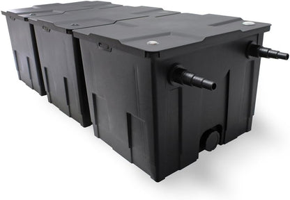 Filterset van bio-vijverfilter 90.000l, UVC-vijverzuiveraar 18W, pomp 80W en fonteinpomp
