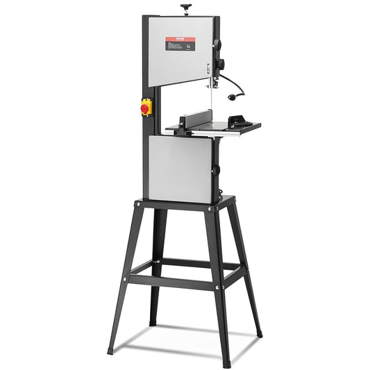 VEVOR Benchtop Lintzaag, 10 inch, Dual-Speed (560 & 1100 RPM), 370W 1/2HP motor, inclusief metalen standaard, werklamp, hek en verstekmeter voor hout, aluminium, kunststof knutselen