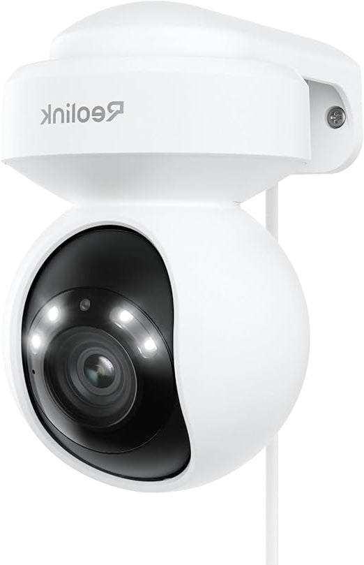 Reolink 5MP PTZ 3x Optical Zoom Outdoor WiFi Security Camera 2.4/5GHz WiFi Camera Spotlight and Night Vision in Color Auto Track Person Vehicle Detection, E1 Outdoor - QUORE