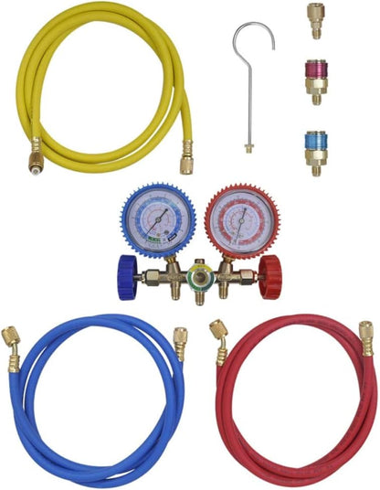 Vacuümpomp – Vacumeerpomp – Koelvacuümpomp – Airco Vacuümpomp – Enkeltrap Vacuümpomp – 120W Motorvermogen – Aluminium Behuizing Met Oliezichtglas