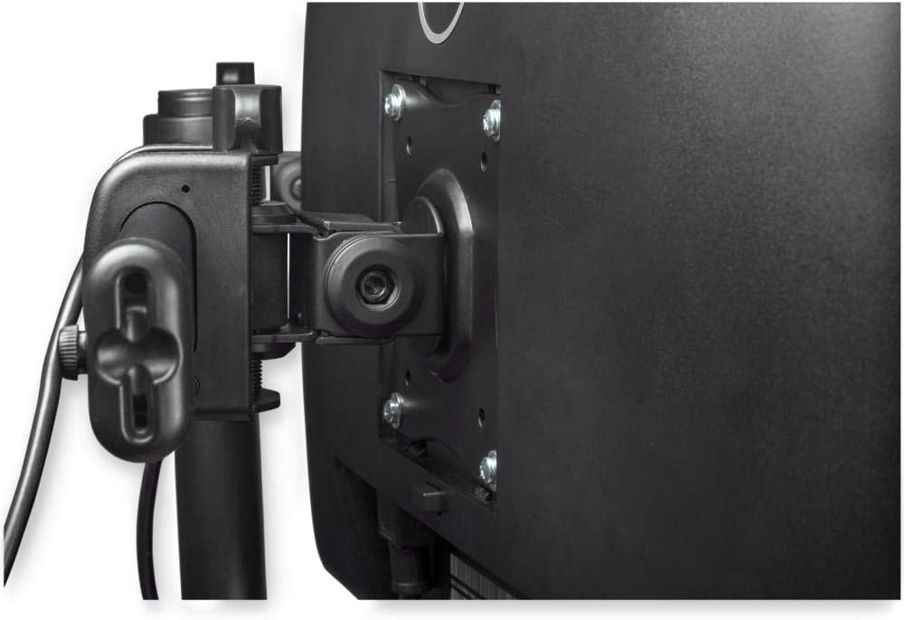 StarTech.com Dubbele monitorhouder - Ondersteunt monitoren van 13 '' tot 27'' - Verstelbaar - Bureauklem of doorvoergat bureausteun voor dubbele VESA-monitoren - Zwart (ARMBARDUOG)