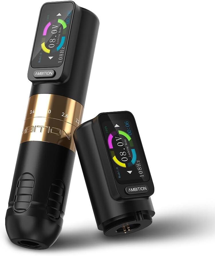 Draadloze Tattoo Machine – Tattoo Pen – Rotary Tattoo Gun – Tattoo Cartridge Machine – Tattoo Kit – 6 Verstelbare Slaglengtes – 2400mAh Batterij Met LED Display