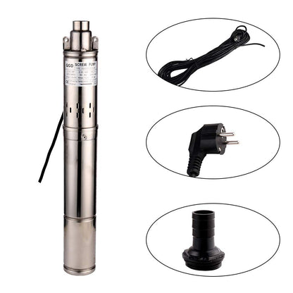 waterpomp 250W 0.33HP dompelpomp diepe putpomp kan worden gebruikt voor 70M putdiepte tot 1800L / H (met propeller) voor industrie en landbouw