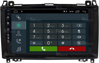 Specifieke autoradio voor Mercedes A/B-Klasse Android GPS Bluetooth WiFi USB DAB+ Touchscreen 9" 4core Carplay AndroidAuto
