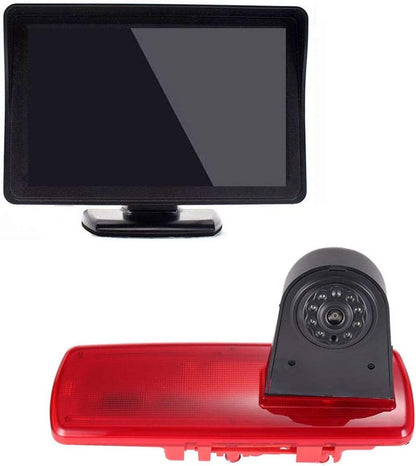 HD Transporter parkeerhulp, remlicht, achteruitrijcamera met instelbare hoek, vervanging voor Fiat Talento box/Opel Vauxhall Vivaro/Renault Trafic/Nissan NV300 (achteruitrijcamera + 4,3 inch monitor)