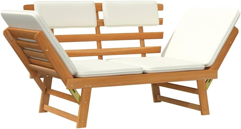 vidaXL Solid Acacia Wood Sunbed/Garden Bench Garden Furniture Sun Lounger Sun Bed Sofa