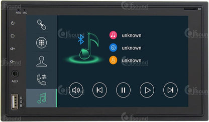 Universeel autoradio 2DIN Android GPS Bluetooth WiFi Dab USB Full HD Touchscreen Display 6.2" Easyconnect Processor 8core Stembediening