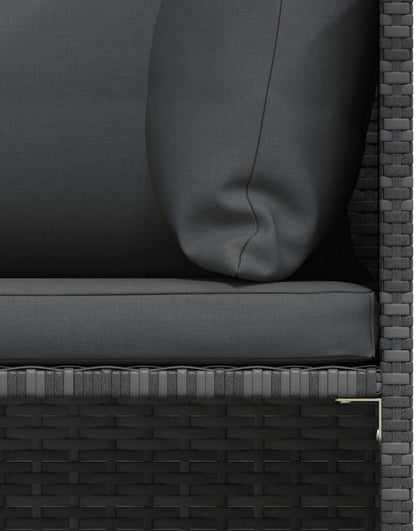 vidaXL 1/4/5x Footrest Sectional with Cushion Poly Rattan Multiple Colors - QUORE