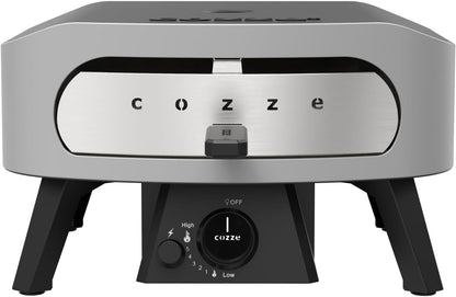 Cozze | 13" CLASSIC Pizza Oven Gas 30mbar | Includes Cordierite Pizza Stone | Automatic Ignition | Thermometer | Compact Design - QUORE