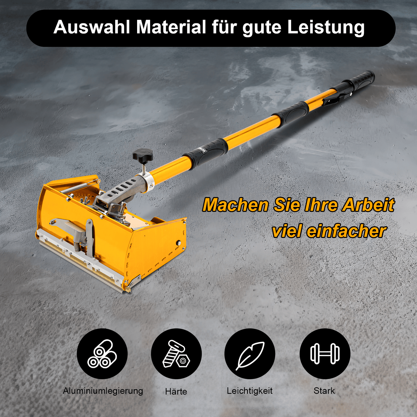 Afwerkingsspaan – Plamuurspaan – Pleisterspaan – Strijkspaan – Stucspaan – Verstelbare Steel 90-150 cm – Aluminiumlegering Met Dubbele Veer