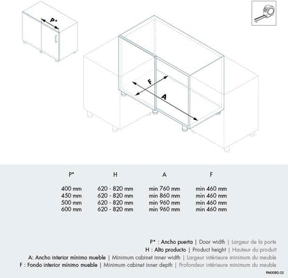 Menage Confort Schuiflade Dolphin I hoek, wit melamine, breedte van het meubel: 400 mm