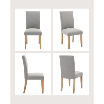 Eetkamerstoelen – Stoelen – Design Stoelen – Kuipstoelen – Bureaustoelen – Set Van 2 – Ergonomische Gebogen Rugleuning – Hardhouten Poten 120kg Draagkracht