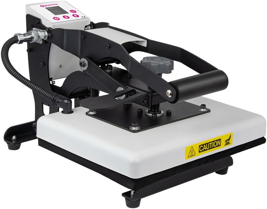 Transferpers Voor Textiel – Hittepers – Strijkpers – Textielpers – Pers Voor Kleding – Werkoppervlak 22 x 30 Cm – Antiaanbaklaag Op Aluminium Plaat