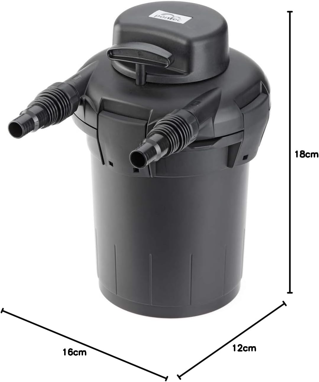Pontec 50753 PondoPress Set 5000 (18 x 16 x 12,5 cm) - vijverfilter met 7 watt UVC-vermogen / 1500 l/h