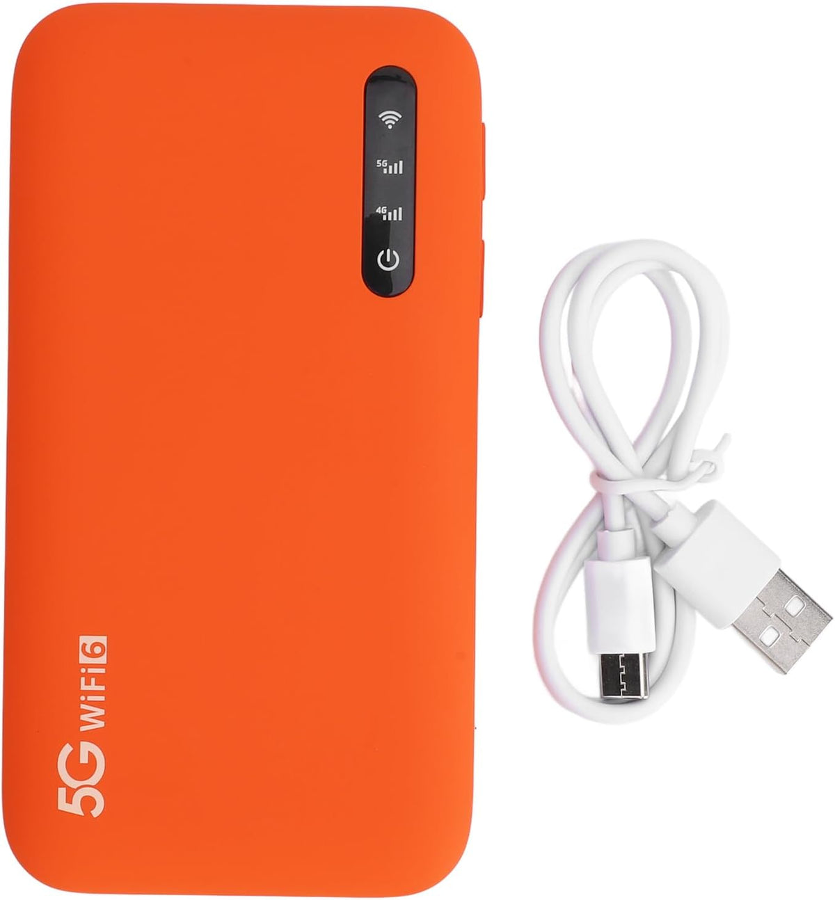 5G WiFi6 Mobiele Hotspot-router, Dual-band High-speed Mobiel Hotspot-apparaat met SIM-kaartsleuf en Hot-swappable Ondersteuning 16 Apparaten 6100 MAh Draagbaar WiFi-apparaat