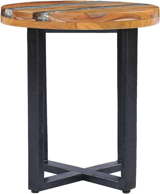 vidaXL Coffee table 40x45 cm solid teak and polyresin