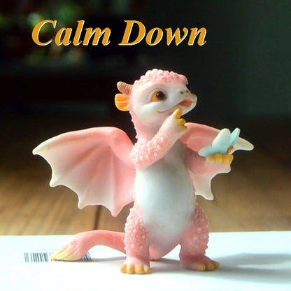 Miniatuur Fairy Garden Drakenfiguren- Swing Draken Standbeeld