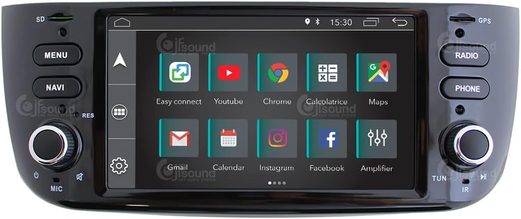 Op maat gemaakte autoradio voor Punto Evo Android GPS Bluetooth WiFi Dab USB Full HD Touchscreen Display 6.2" Easyconnect