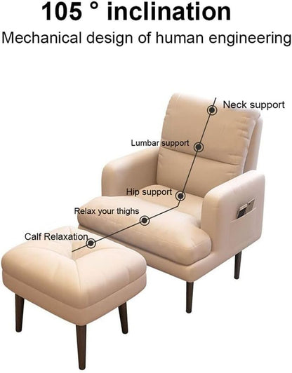 Armchair Chair,Small Sofa Balcony Folding Chair Armchair Chair Office Chair Household Bedroom Single Sofa Backrest Recliner Convenient Comfortable Computer Chair