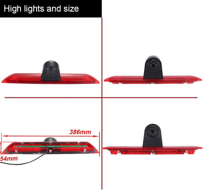 HD Transporter parkeerhulp remlicht achteruitrijcamera met hoek instelbaar, vervanging voor Ford Transit Tourneo Custom Jumbo Box V363 F150 F250 F350 V636 MK8/V362 (achteruitrijcamera + 4,3 inch