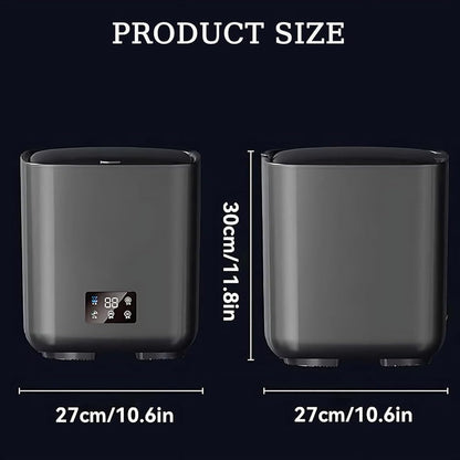 10 Litres Fully Automatic Washing Machine, 4-in-1 Mini Washers with Automatic Cleaning, LCD Touch Control and 4 Speed Settings - QUORE