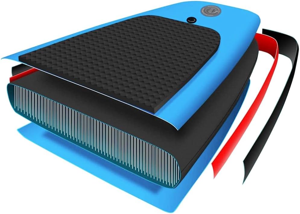 Opblaasbaar Stand Up Paddleboard – SUP Board – Peddelboard – Kajak – Surfboard – Blauw 305x76x15 cm – PVC Materiaal – Inclusief Handpomp & Aluminium Peddel