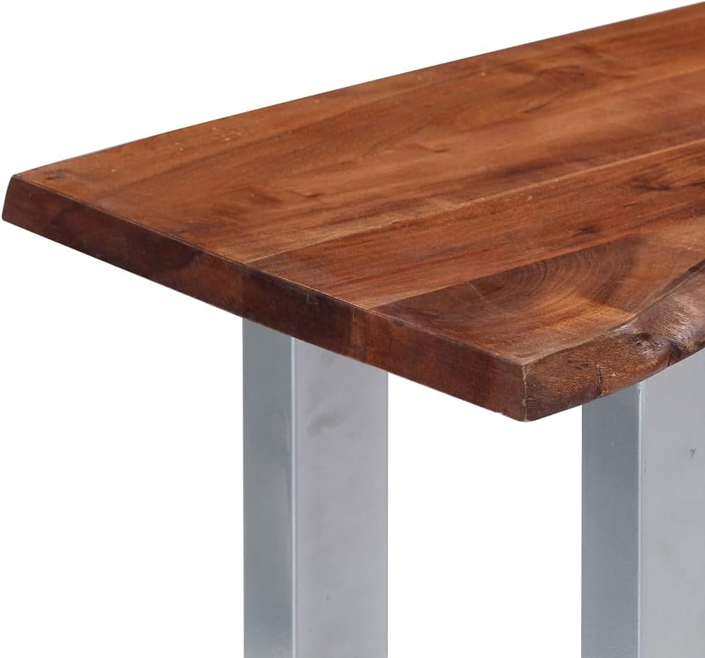 vidaXL Wall table 115x35x76 cm solid acacia wood and iron