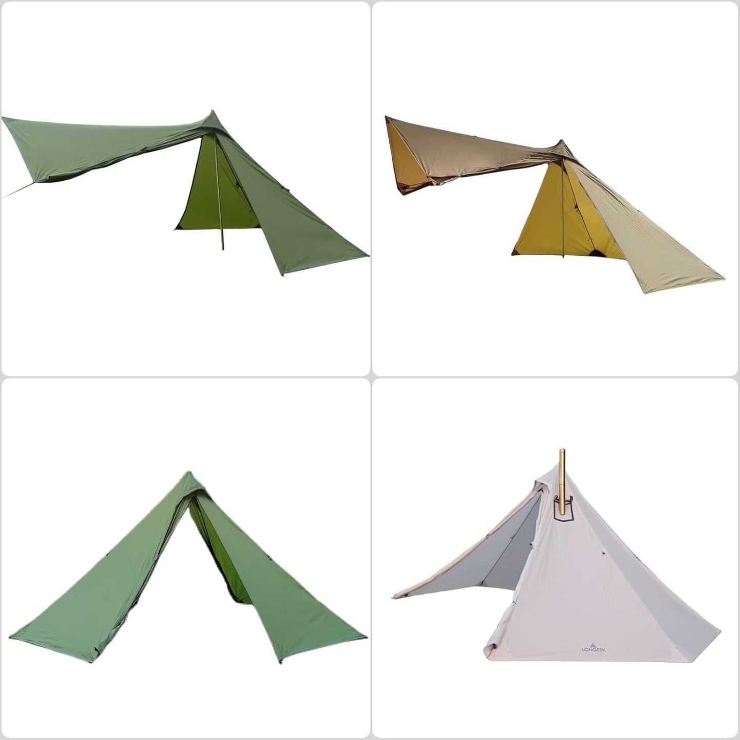 Longeek 1-4 Persoon Tipi Tent Camping Wandelen Verwarmde Onderdak HUT Schoorsteen hot Tipi Gemakkelijk Opzetten