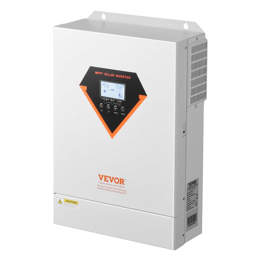 Hybride Omvormer Op Zonne-Energie – Zonne-Omvormer – Omvormerlader – MPPT Laadregelaar – Off-Grid Omvormer – 6 kW Zuivere Sinus – Geïntegreerde 120 A MPPT Voor 48 V Batterijen