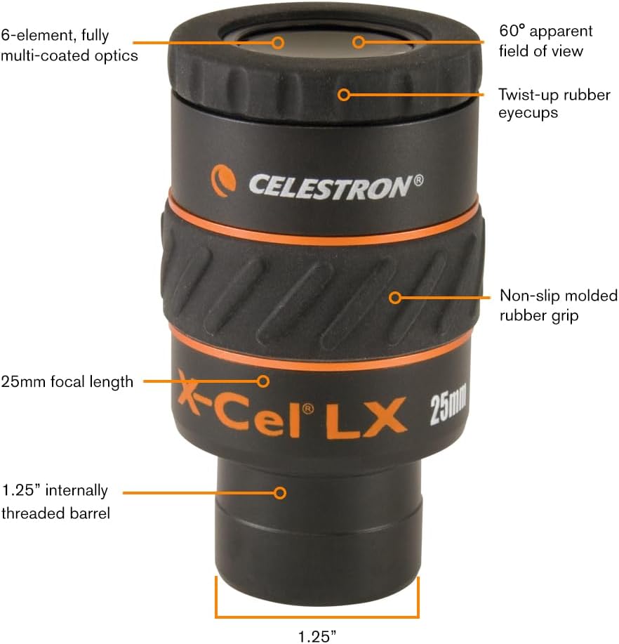 Celestron 93426 X-Cel LX Series - 1,25 inch oculair, 25 mm