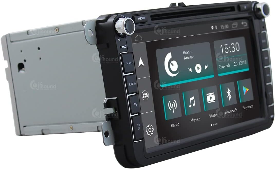 Autoradio – Auto Radio – Car Stereo – Multimedia Speler – Inbouwradio – 8 Inch Touchscreen – Android GPS Bluetooth WiFi USB DAB+ CarPlay Android Auto