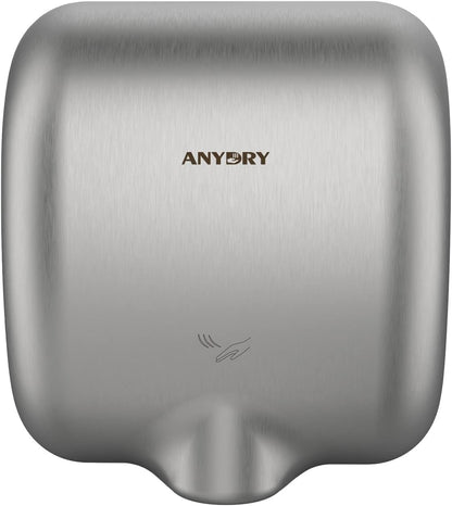 Handdroger – Elektrische Handdroger – Automatische Handdroger – Sneldrogende Handdroger – Wandhanddroger – Geborsteld Roestvrij Staal – Sneldrogend 8-12 Sec – Krachtige 1400-1650 W