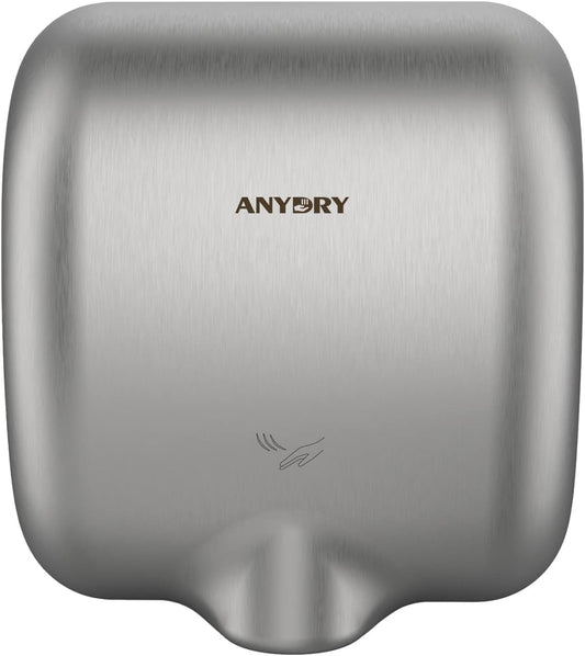 Handdroger – Elektrische Handdroger – Automatische Handdroger – Sneldrogende Handdroger – Wandhanddroger – Geborsteld Roestvrij Staal – Sneldrogend 8-12 Sec – Krachtige 1400-1650 W