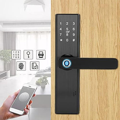 Smart Door Lock Smart Keyless Lock, WiFi Vingerafdruk en Touchscreen Deurslot Yale Voordeur Vingerafdrukslot Biometrisch