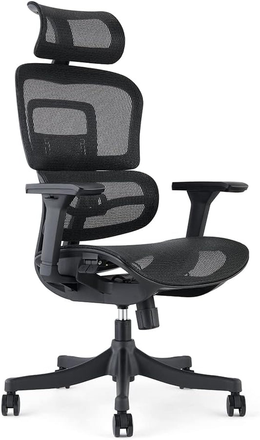 Bureaustoel – Ergonomische Stoel – Bureaustoel Met Netstof – Kantoorstoel – Werkstoel – Verstelbare 3D Armleuningen – Ademend Polyester Mesh