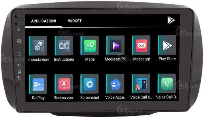 Specifieke autoradio voor Smart mit serienmäßiger Tom-Tom-Navigation Android GPS Bluetooth WiFi USB DAB+ Touchscreen 9" 8core Carplay AndroidAuto