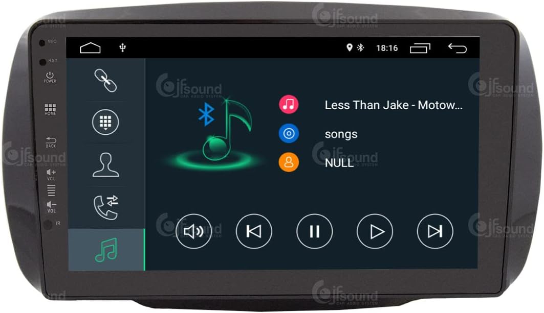 Specifieke autoradio voor Smart mit serienmäßiger Tom-Tom-Navigation Android GPS Bluetooth WiFi USB DAB+ Touchscreen 9" 4core Carplay AndroidAuto