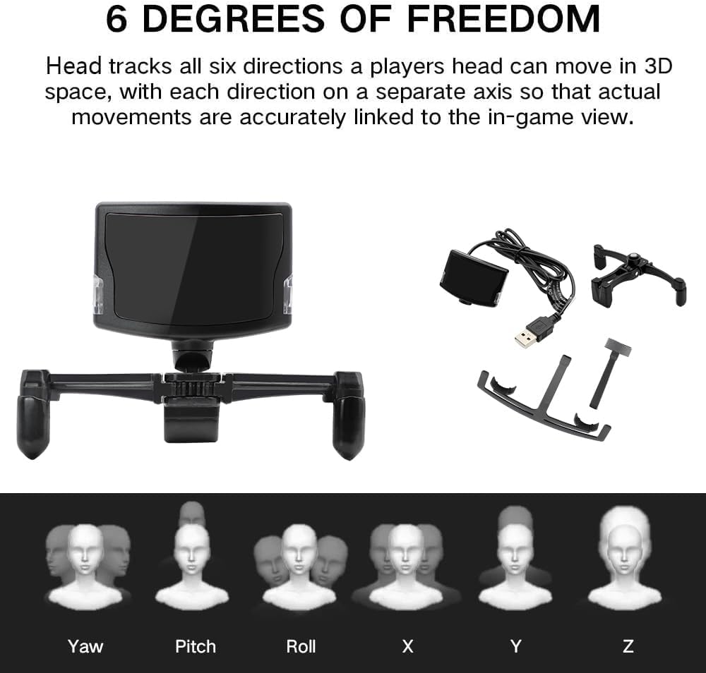 Head sight tracker voor TrackNP / IR 5 6DOF Head Tracking Gaming Professional Head Posture Optical Infrared Tracking System, Game Controller als VR Voor ArmA DCS DiRT F1 Euro Truck Flight Simulator